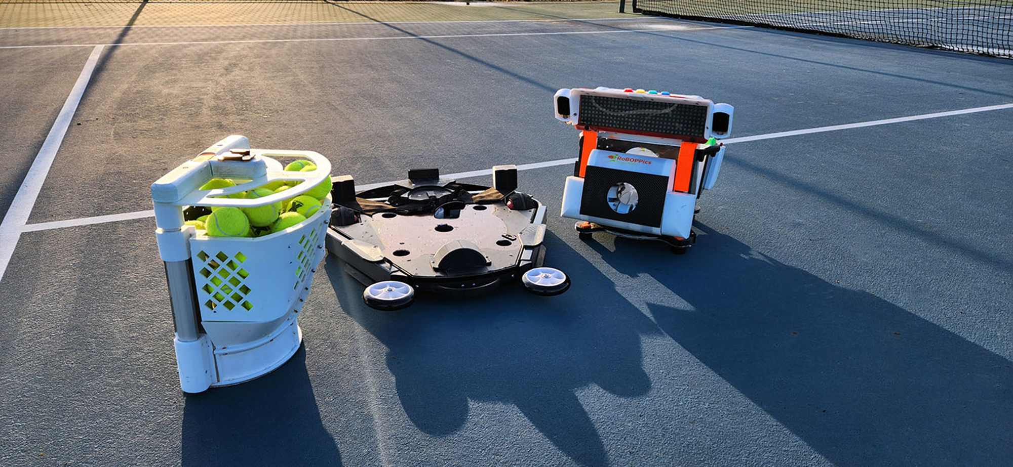 Rover, launcher and reloader modules of the BallBOPPer platform shown separately