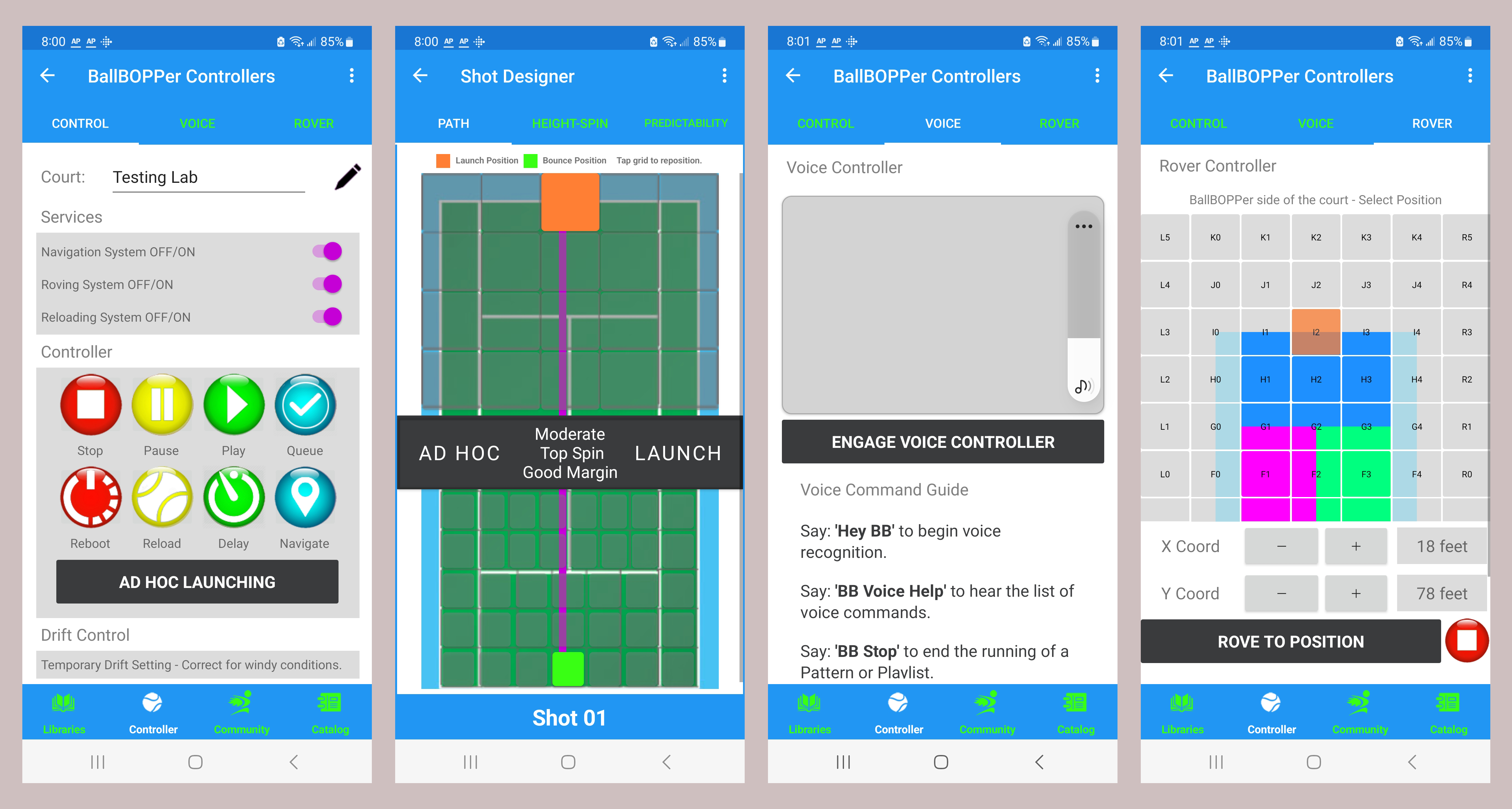 Collage of BallBOPPer app screens
