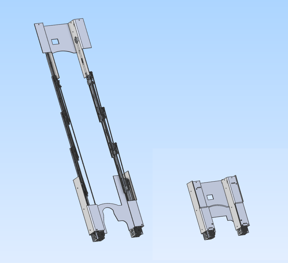 Extended and Retracted side-by-side